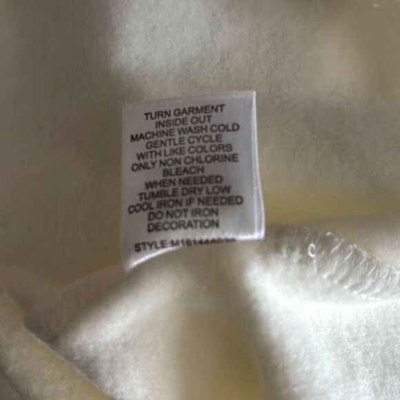 Margaux & Lexi Ivory Pullover Fleece Lined Snow Globe Woman's XXL Sweatshirt #V - Picture 7 of 7